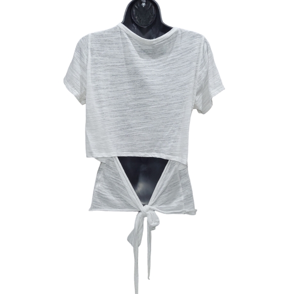 Maronie white burnt out short sleeve tee Size M - Picture 2 of 3